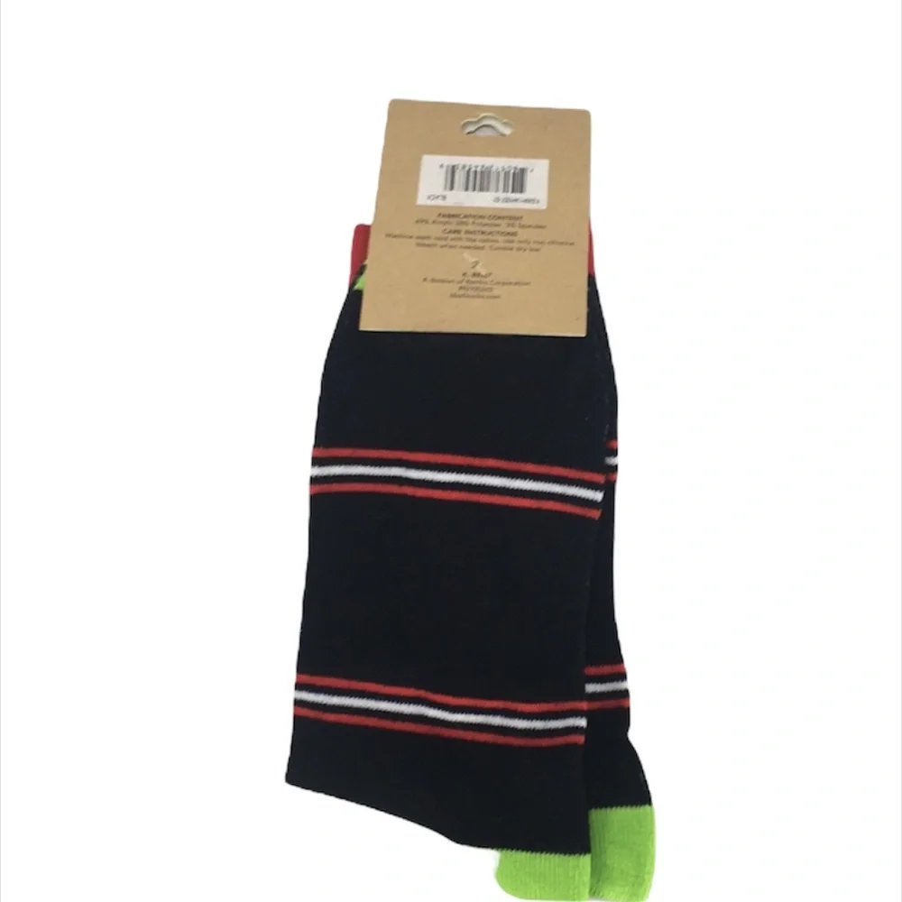 K. Bell Christmas Dog Reindeer Socks, Black, Green
